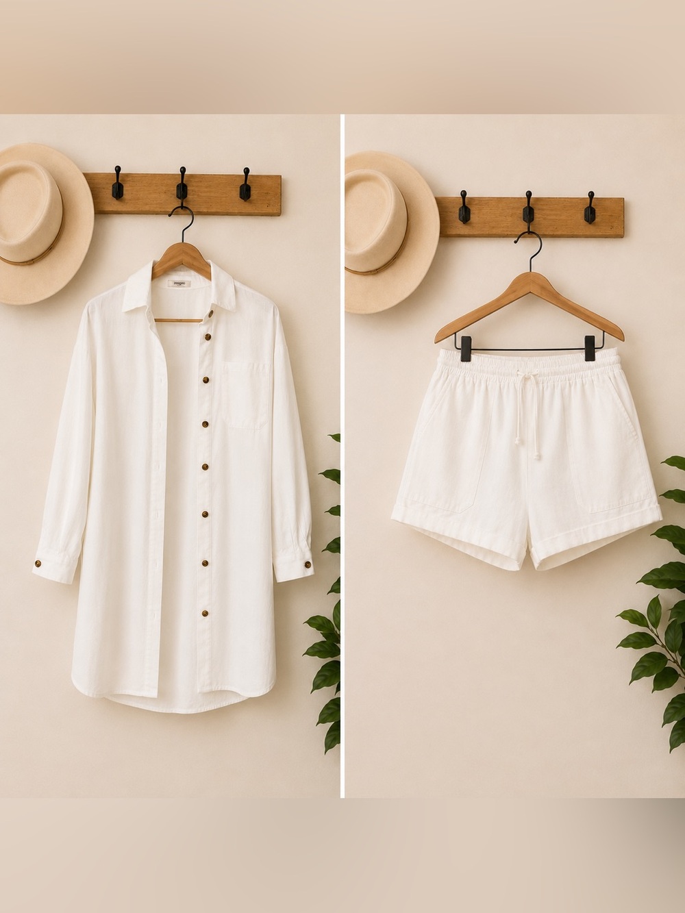 zeagoo White Button-Front Shirt